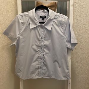 J Crew short sleeve poplin top